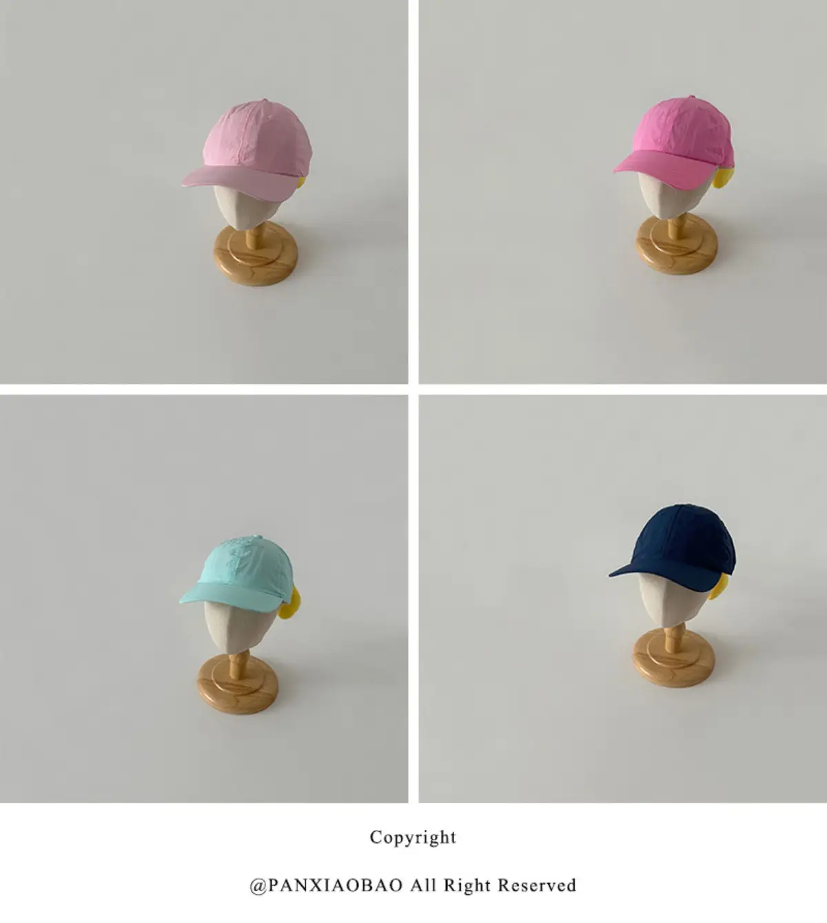Cute Cartoon Butt Duck Cap for Kids Pink Yellow — feature 14