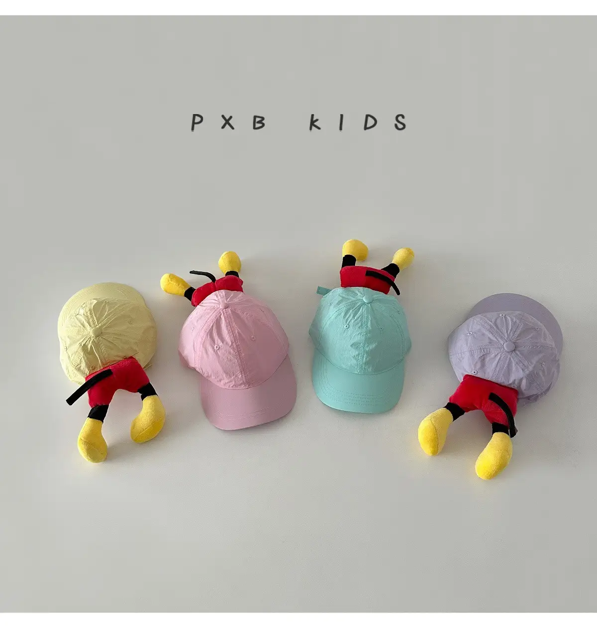 Cute Cartoon Butt Duck Cap for Kids Pink Yellow — feature 3