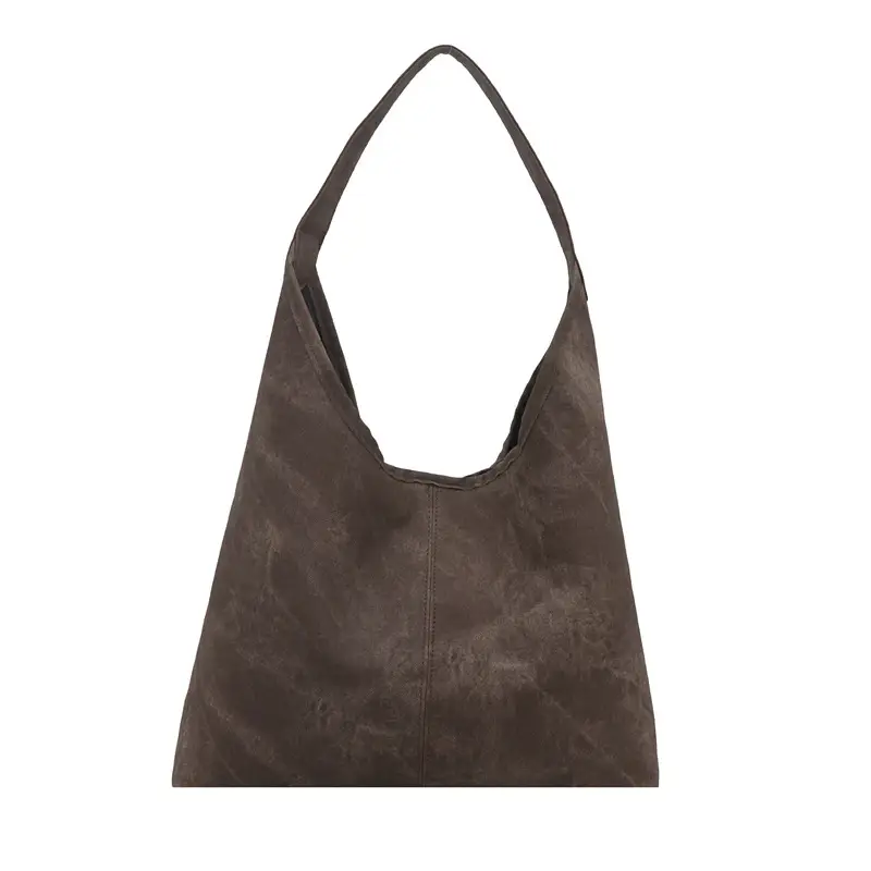 Brown Velvet Shoulder Tote Bag for Women 2025 - Image 2