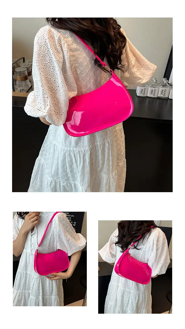 2025 Pink Glossy Korean Style Crossbody Bag — feature 10