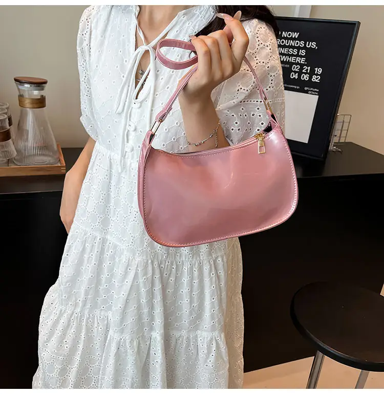 2025 Pink Glossy Korean Style Crossbody Bag — feature 18