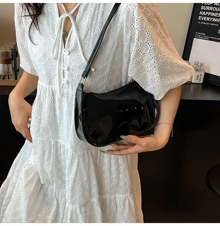 2025 Pink Glossy Korean Style Crossbody Bag — feature 22