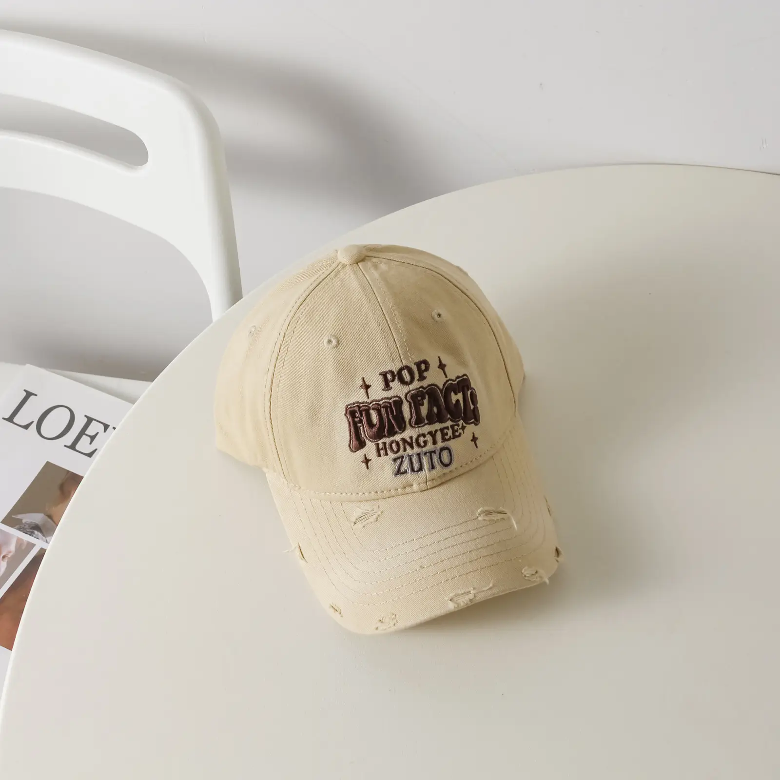 Korean Style Embroidered Baseball Cap for Women Sunshade — feature 16