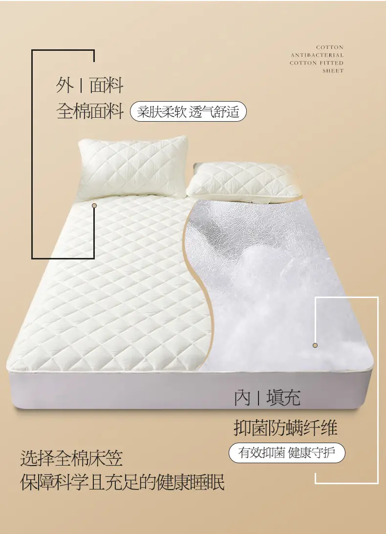 Hilton Doubletree Hotel Quilted Fitted Sheet Fully Surrounded by Simmons Protective Cover Pure Cotton All-Inclusive Mattress Cover Wholesale — feature 8