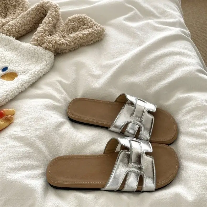 Soft and Waxy Holiday Style Lazy French Romantic Summer New Soft-Soled Sandals for Women to Wear Outside Non-Slip Breathable Sandals — feature 9