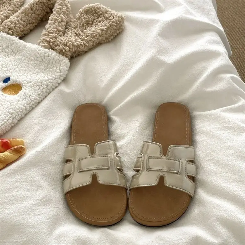 Soft and Waxy Holiday Style Lazy French Romantic Summer New Soft-Soled Sandals for Women to Wear Outside Non-Slip Breathable Sandals — feature 13