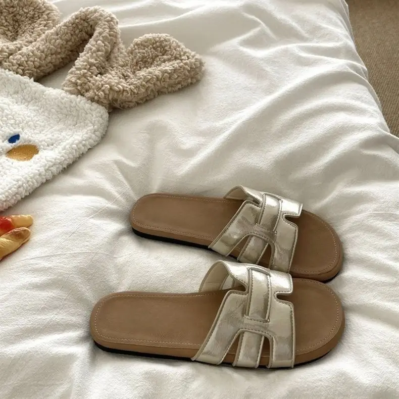 Soft and Waxy Holiday Style Lazy French Romantic Summer New Soft-Soled Sandals for Women to Wear Outside Non-Slip Breathable Sandals — feature 14