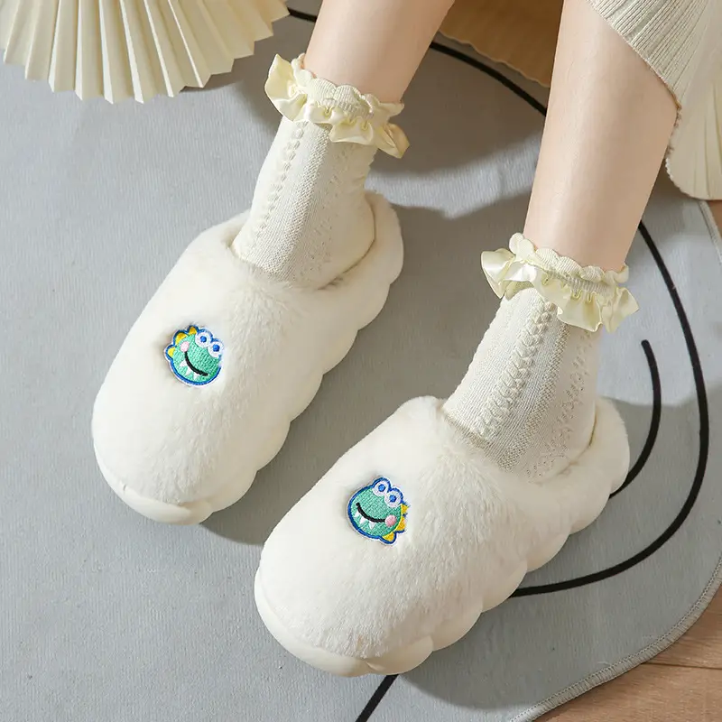 Spot New Animal Cotton Slippers for Women in Autumn and Winter Indoor Warm Home Shoes Couple Slippers Men's Winter Home Shoes - Image 10