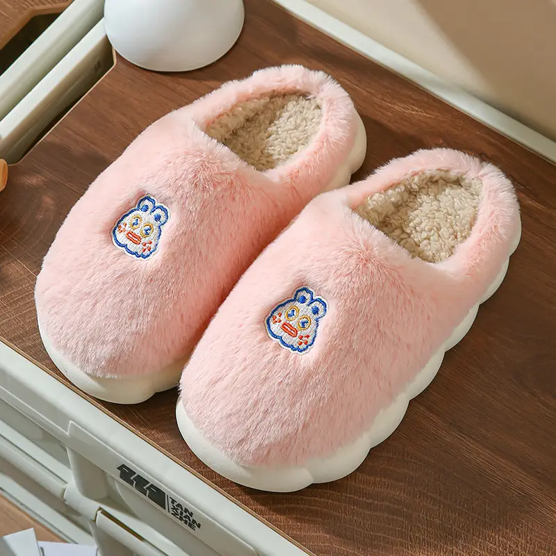 Spot New Animal Cotton Slippers for Women in Autumn and Winter Indoor Warm Home Shoes Couple Slippers Men's Winter Home Shoes - Image 2