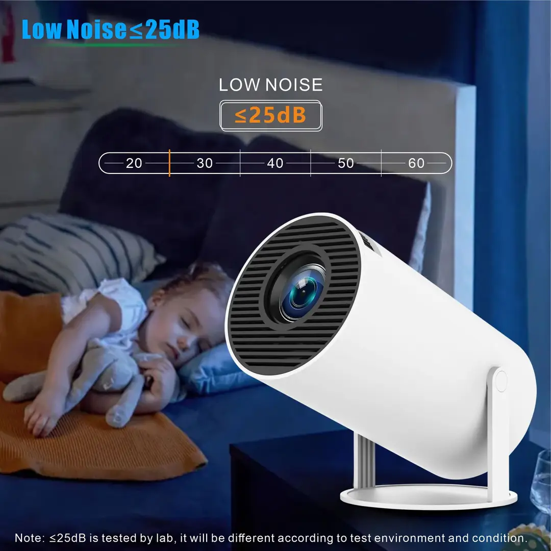 Cross-Border Hy300Pro Portable Mini Hy300 Outdoor Home High-Definition 180-Degree Bubble Tube Smart Projector Wholesale — feature 11