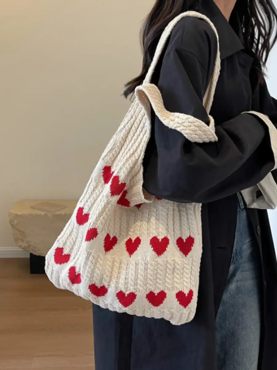 Knitted Love Tote Bags 2024 Early Autumn New Style — feature 12