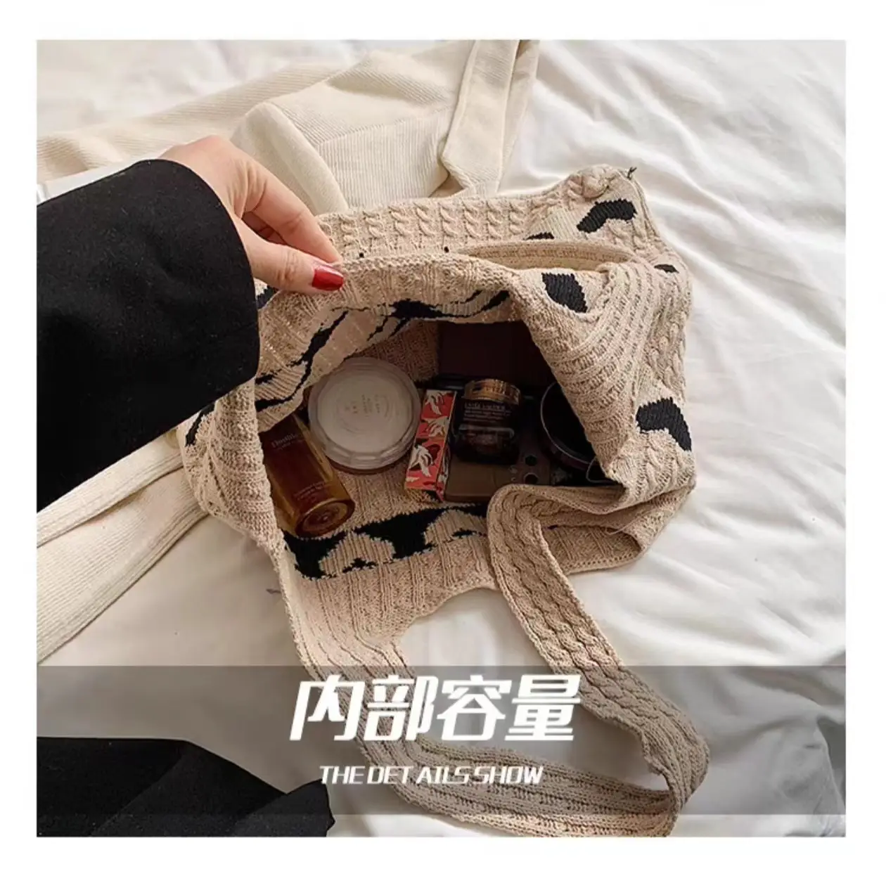 Knitted Love Tote Bags 2024 Early Autumn New Style — feature 5