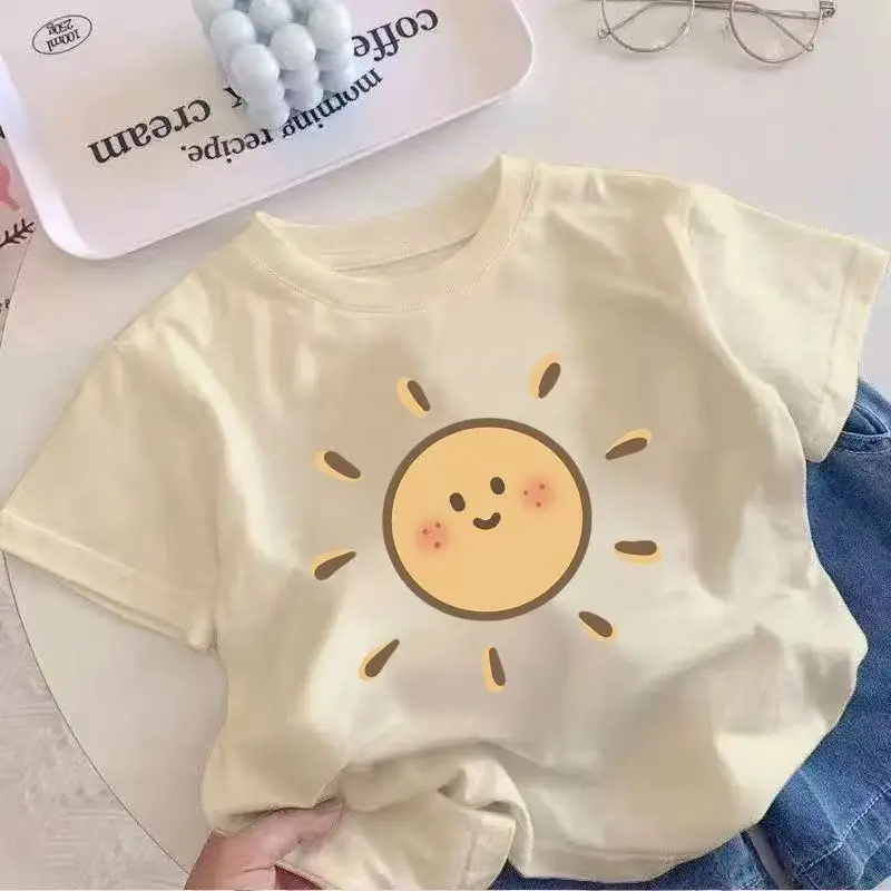 Smiley Sun 100% Cotton Red T-Shirt for Boys — feature 4
