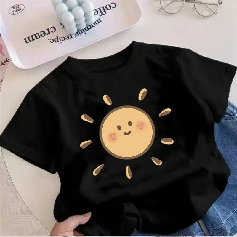 Smiley Sun 100% Cotton Red T-Shirt for Boys