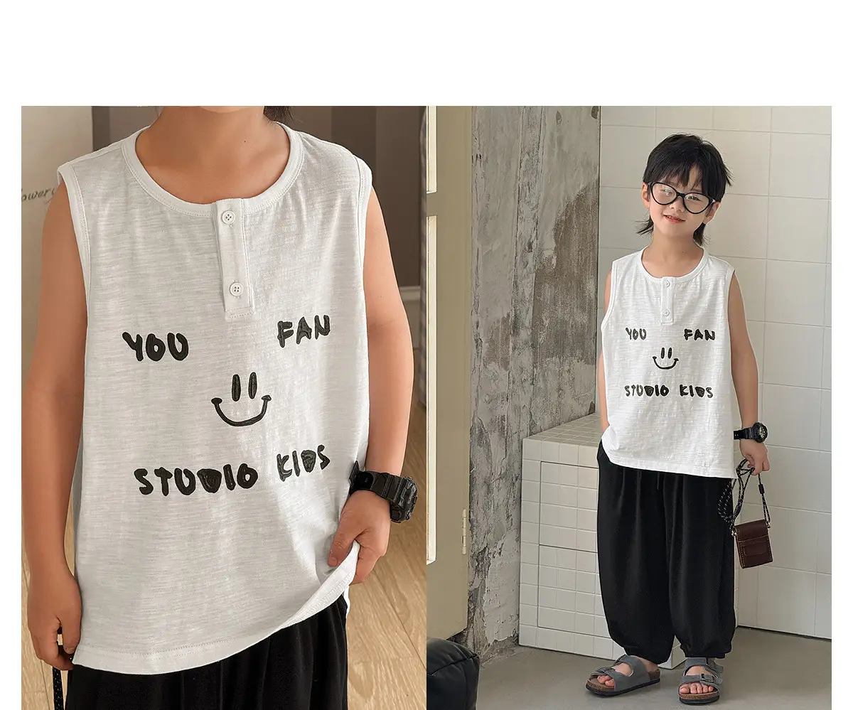 Kids Vest White Graphic Summer 2025 — feature 28