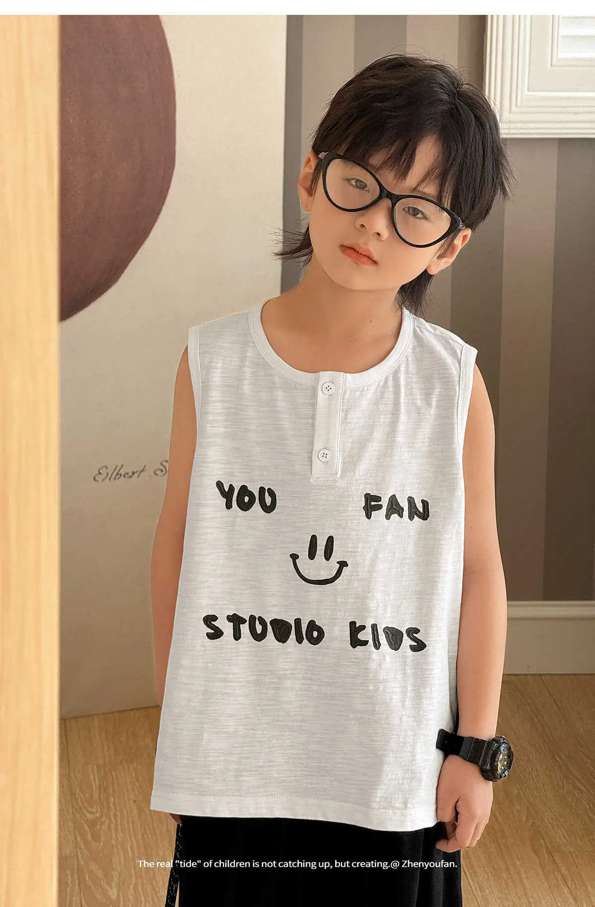 Kids Vest White Graphic Summer 2025 — feature 3