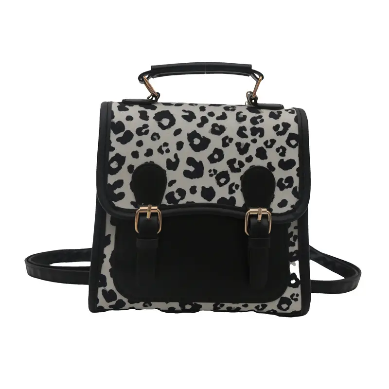Retro Leopard Print Mini Shoulder Messenger Bag - Image 8