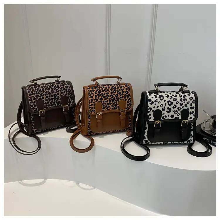 Retro Leopard Print Mini Shoulder Messenger Bag — feature 13