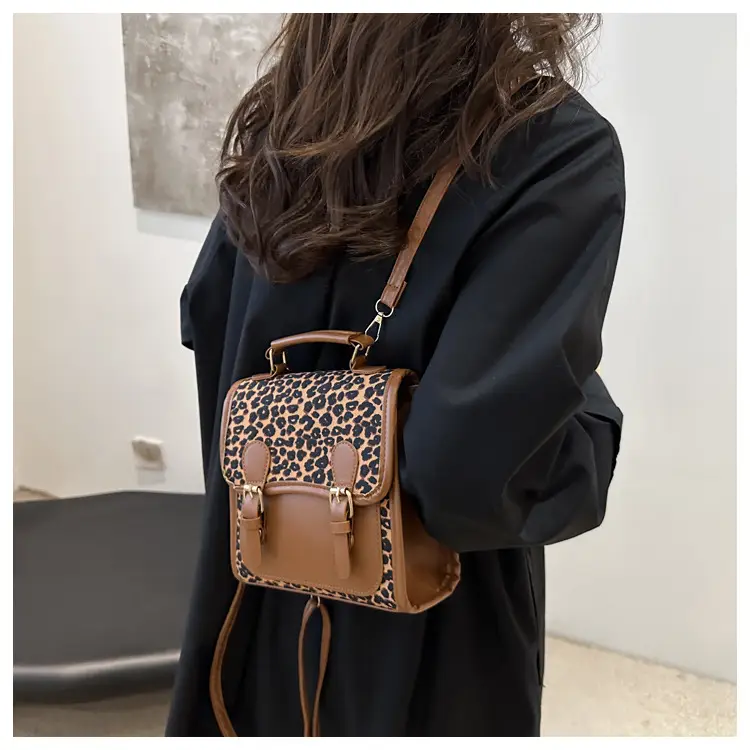 Retro Leopard Print Mini Shoulder Messenger Bag — feature 14