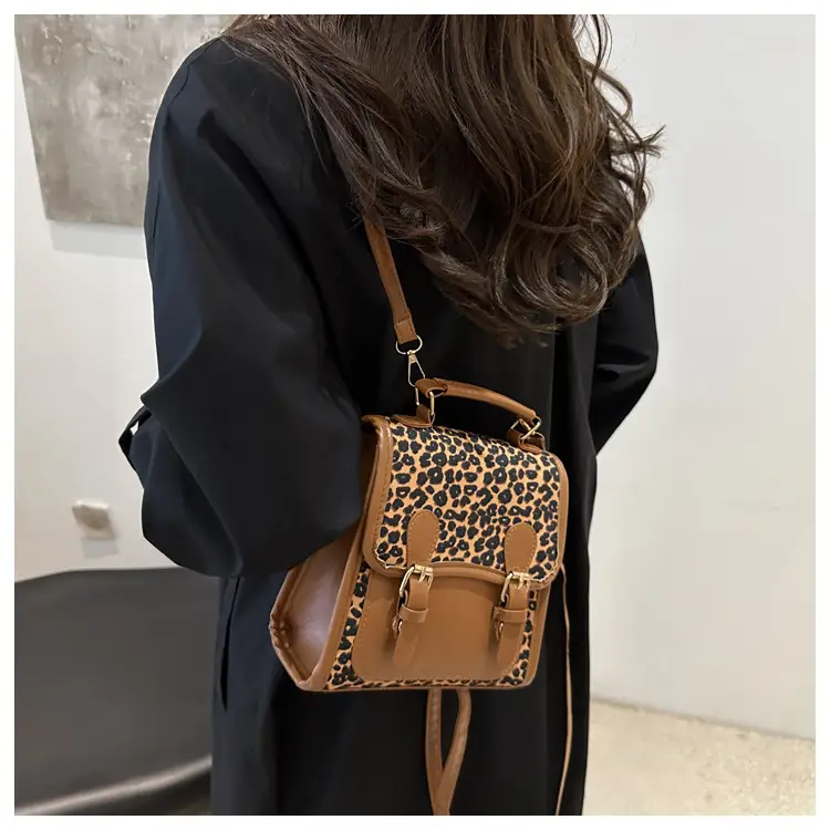 Retro Leopard Print Mini Shoulder Messenger Bag — feature 18