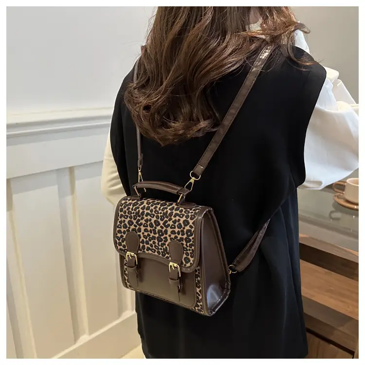 Retro Leopard Print Mini Shoulder Messenger Bag — feature 25