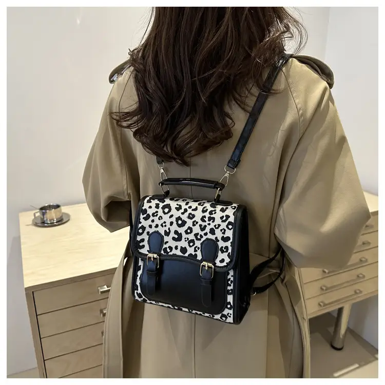 Retro Leopard Print Mini Shoulder Messenger Bag — feature 28
