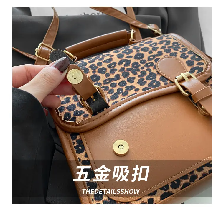 Retro Leopard Print Mini Shoulder Messenger Bag — feature 5