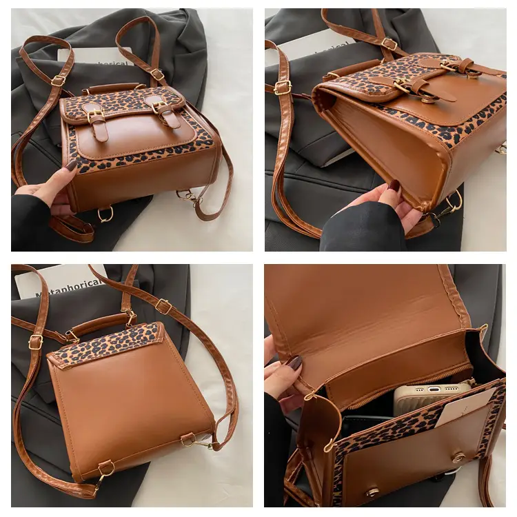 Retro Leopard Print Mini Shoulder Messenger Bag — feature 9
