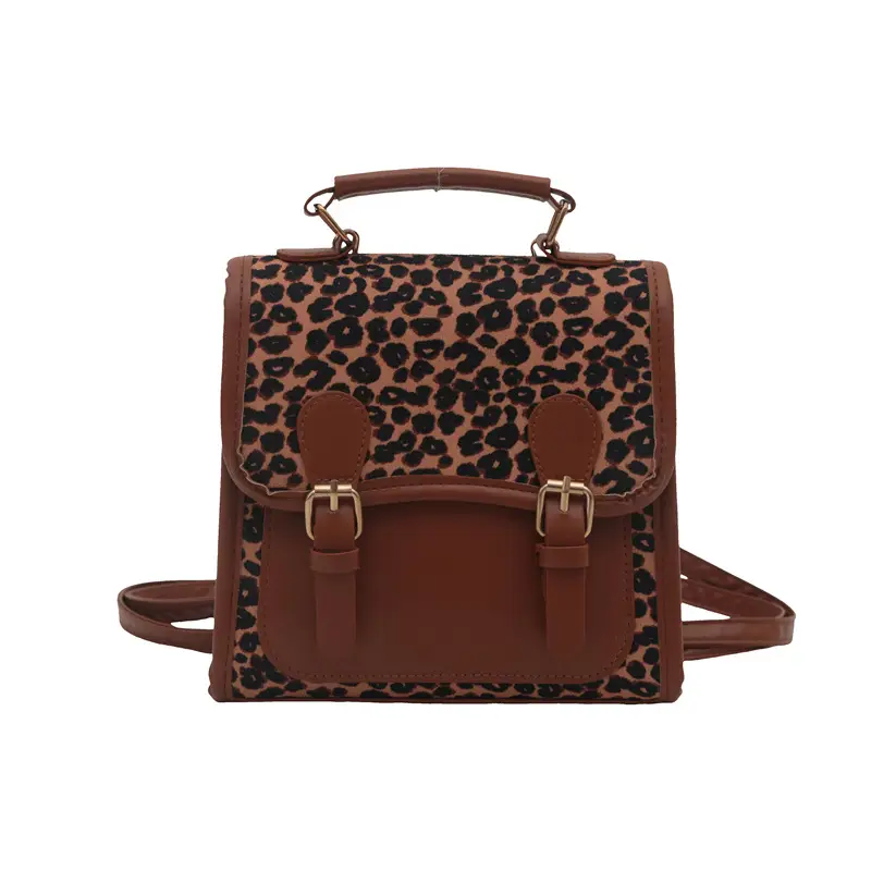 Retro Leopard Print Mini Shoulder Messenger Bag - Image 2
