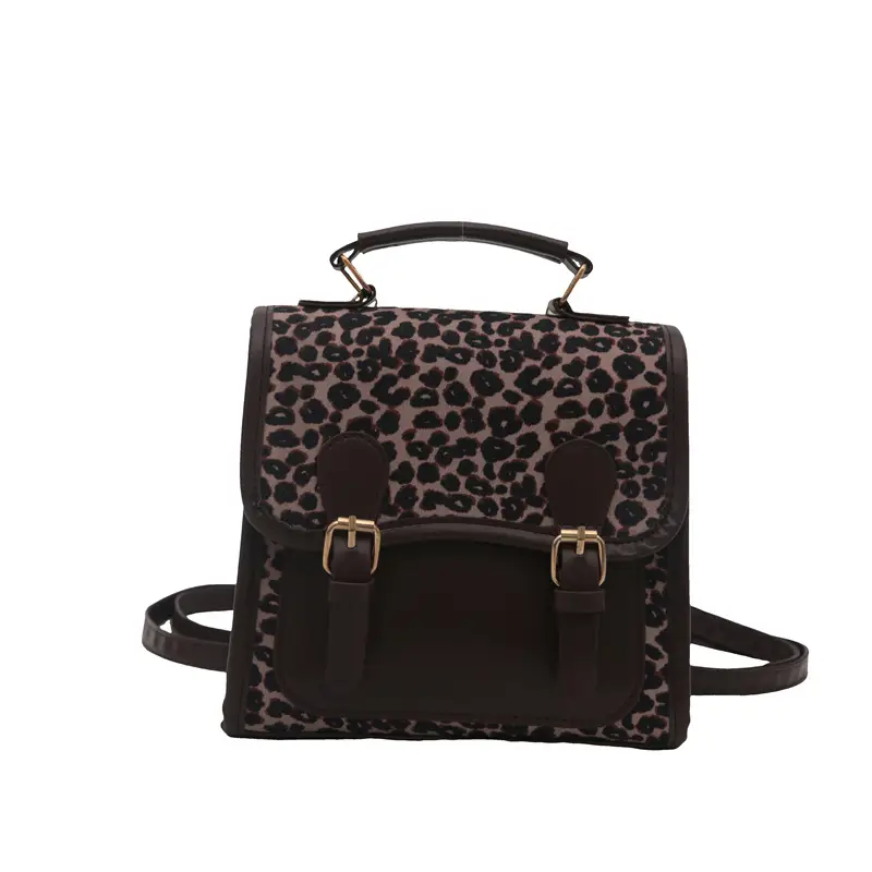 Retro Leopard Print Mini Shoulder Messenger Bag - Image 3