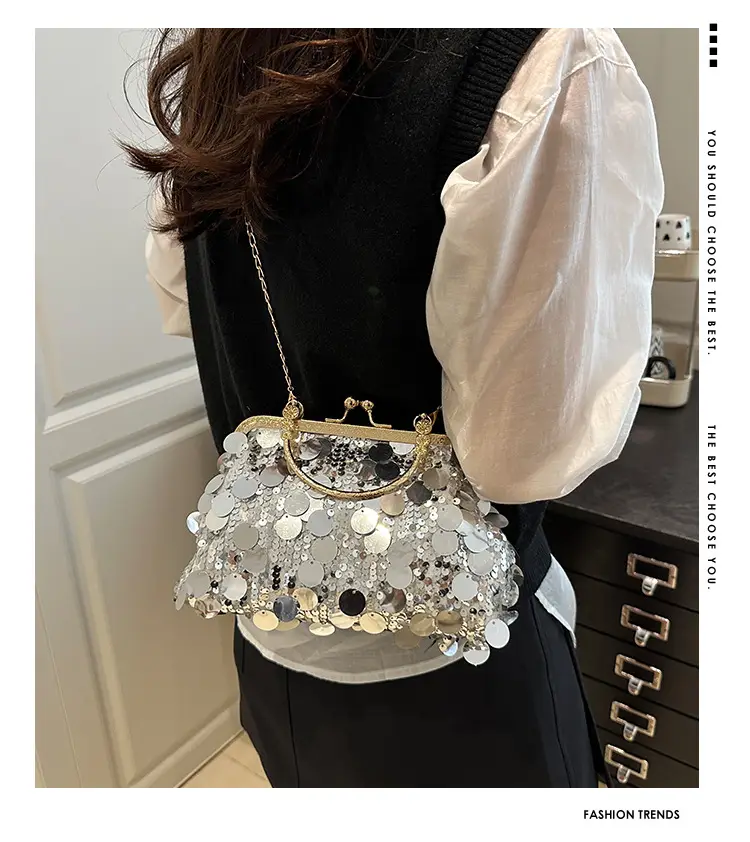 Retro Gold Lace Shoulder Bag for Women 2025 — feature 2
