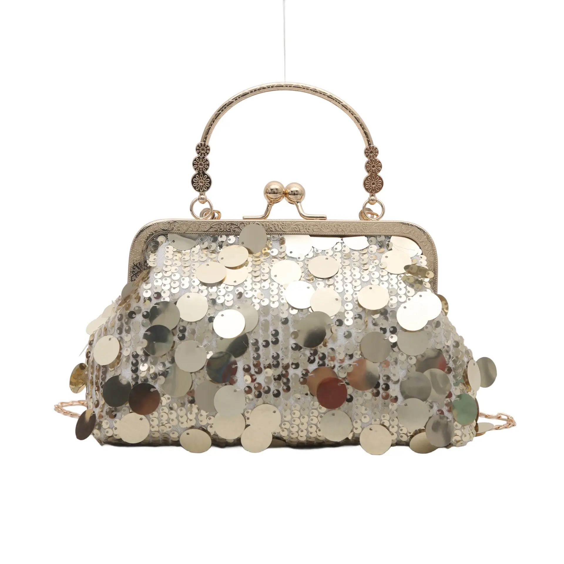 Retro Gold Lace Shoulder Bag for Women 2025 - Image 2