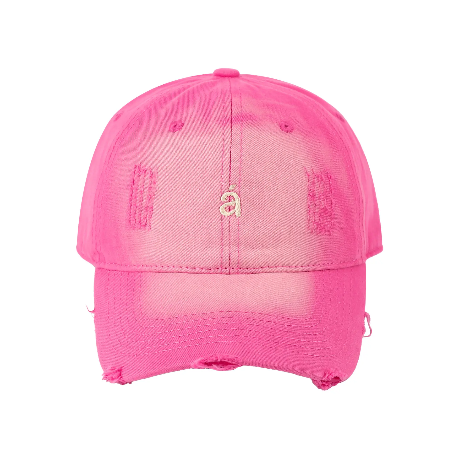 Women's Tan Wash & Rip Baseball Cap with Logo — feature 11