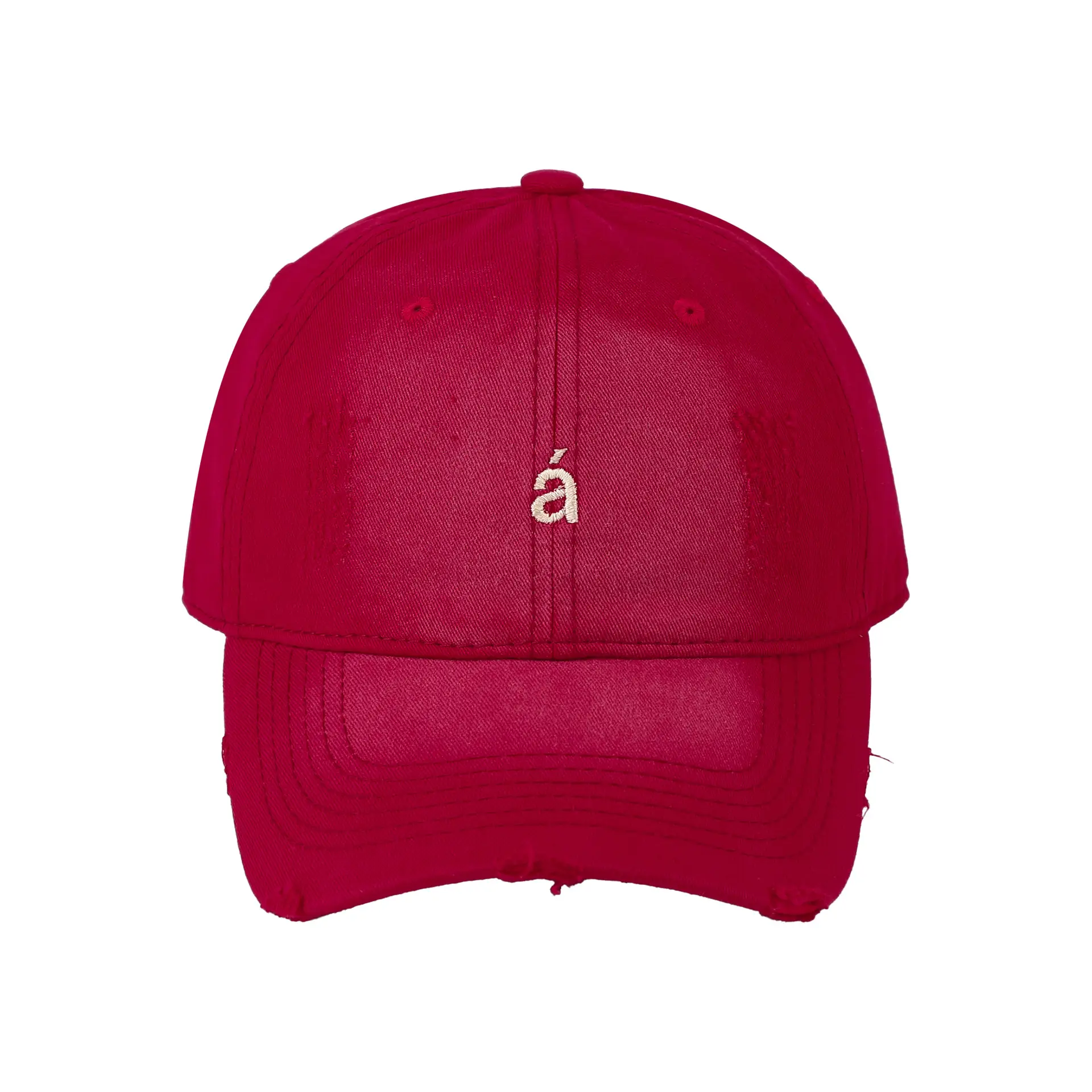 Women's Tan Wash & Rip Baseball Cap with Logo - Image 4