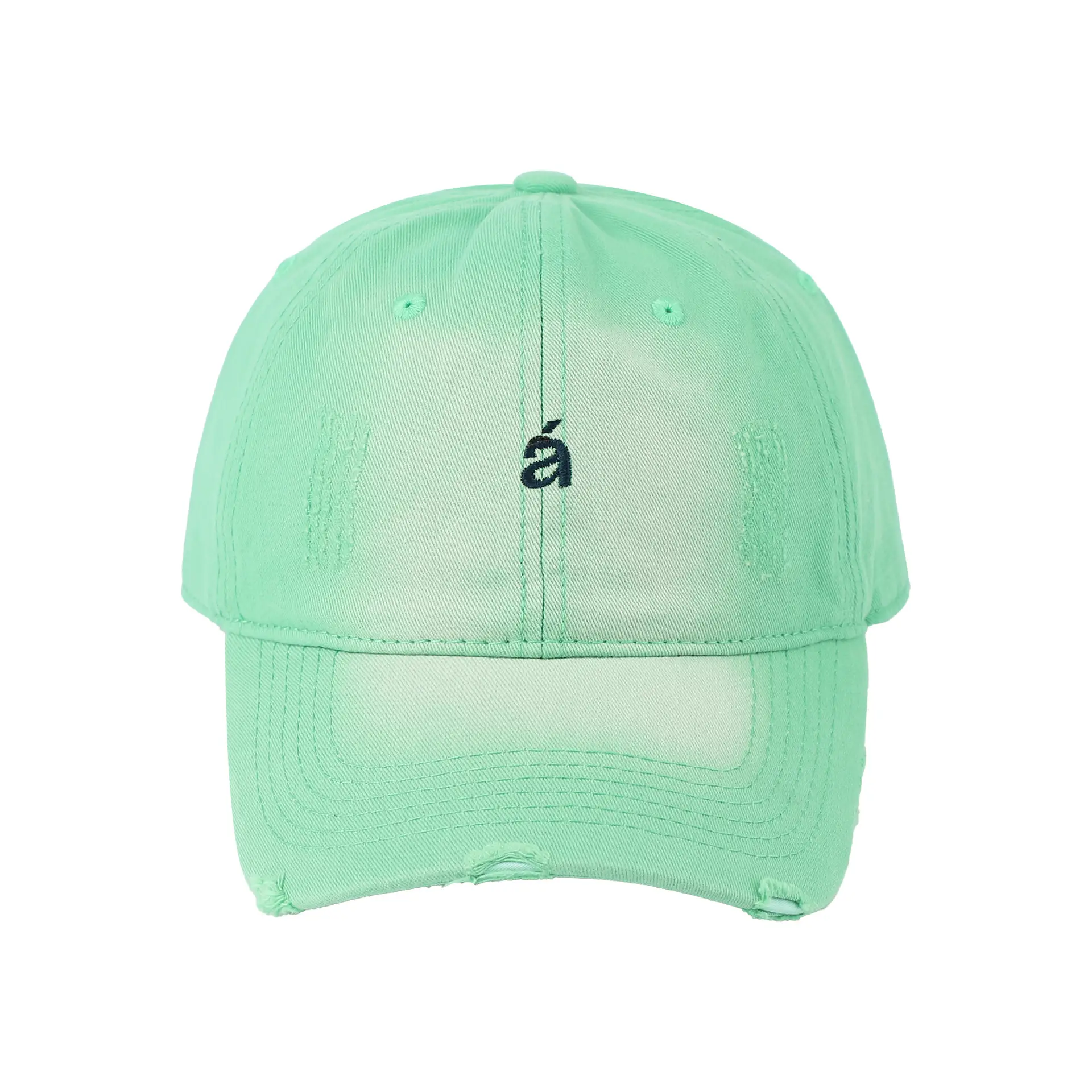 Women's Tan Wash & Rip Baseball Cap with Logo - Image 6