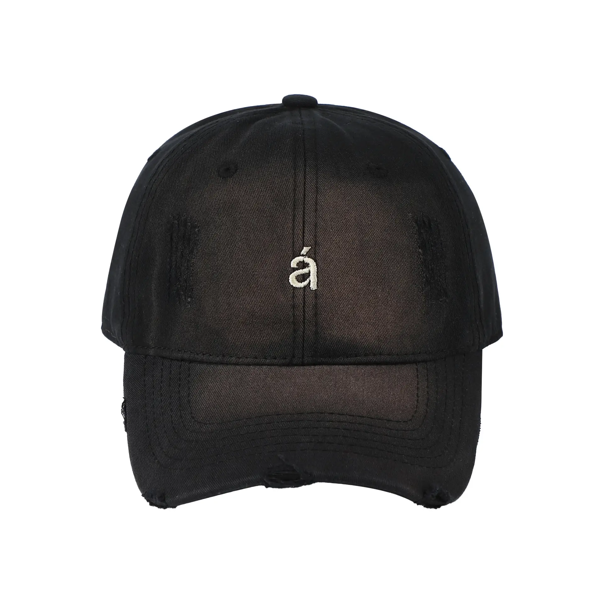 Women's Tan Wash & Rip Baseball Cap with Logo - Image 8