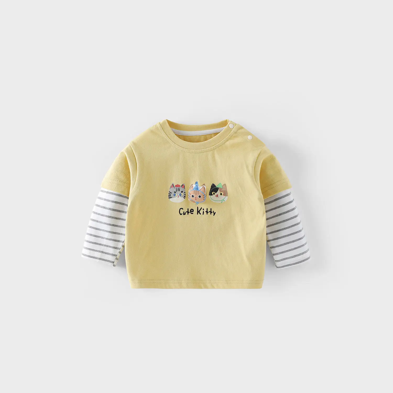 White Kids "Eat Fish" T-Shirt 2025 Autumn Boys - Image 7