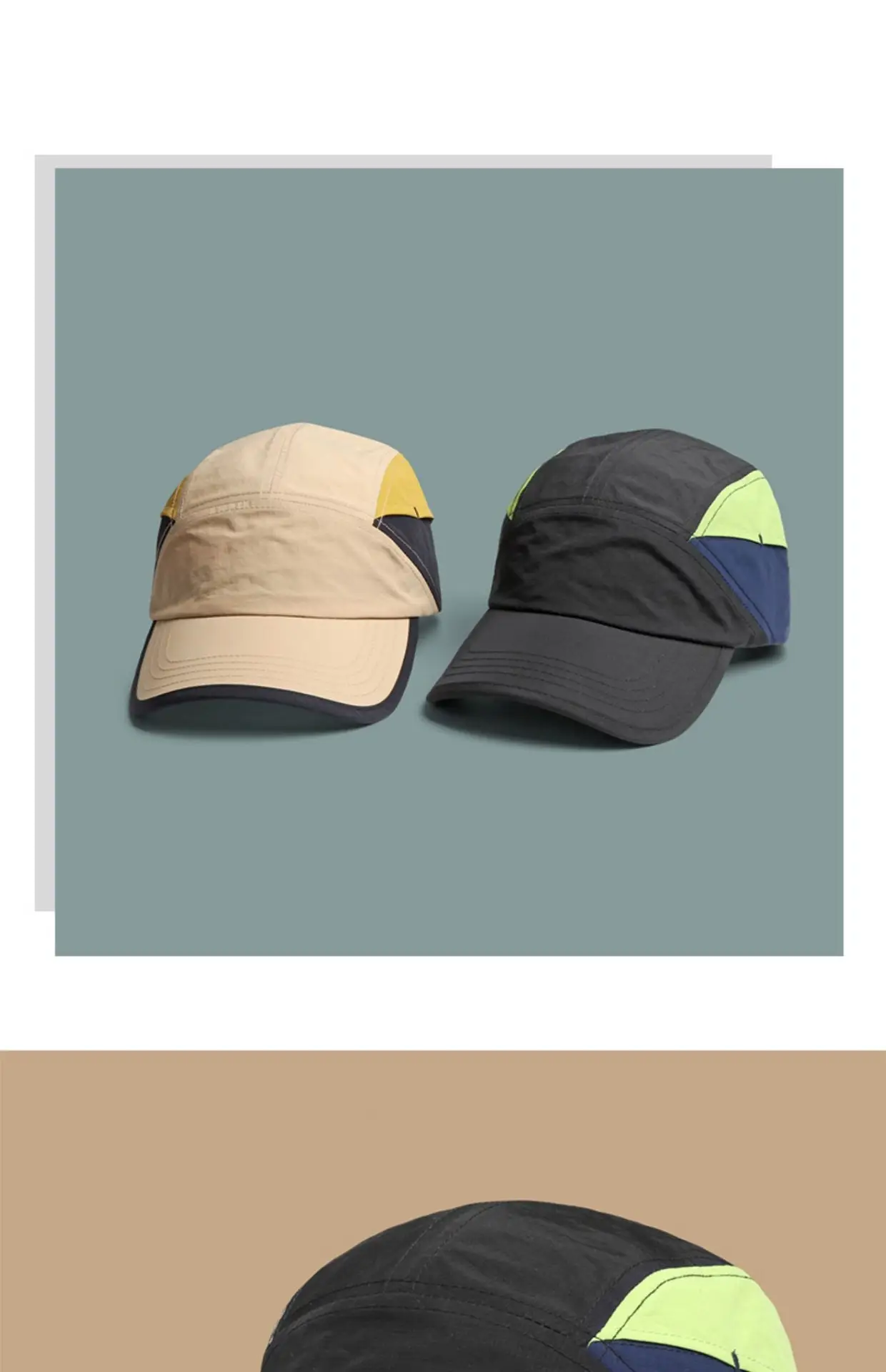 Adjustable Baseball Cap with Color Block Design — feature 5