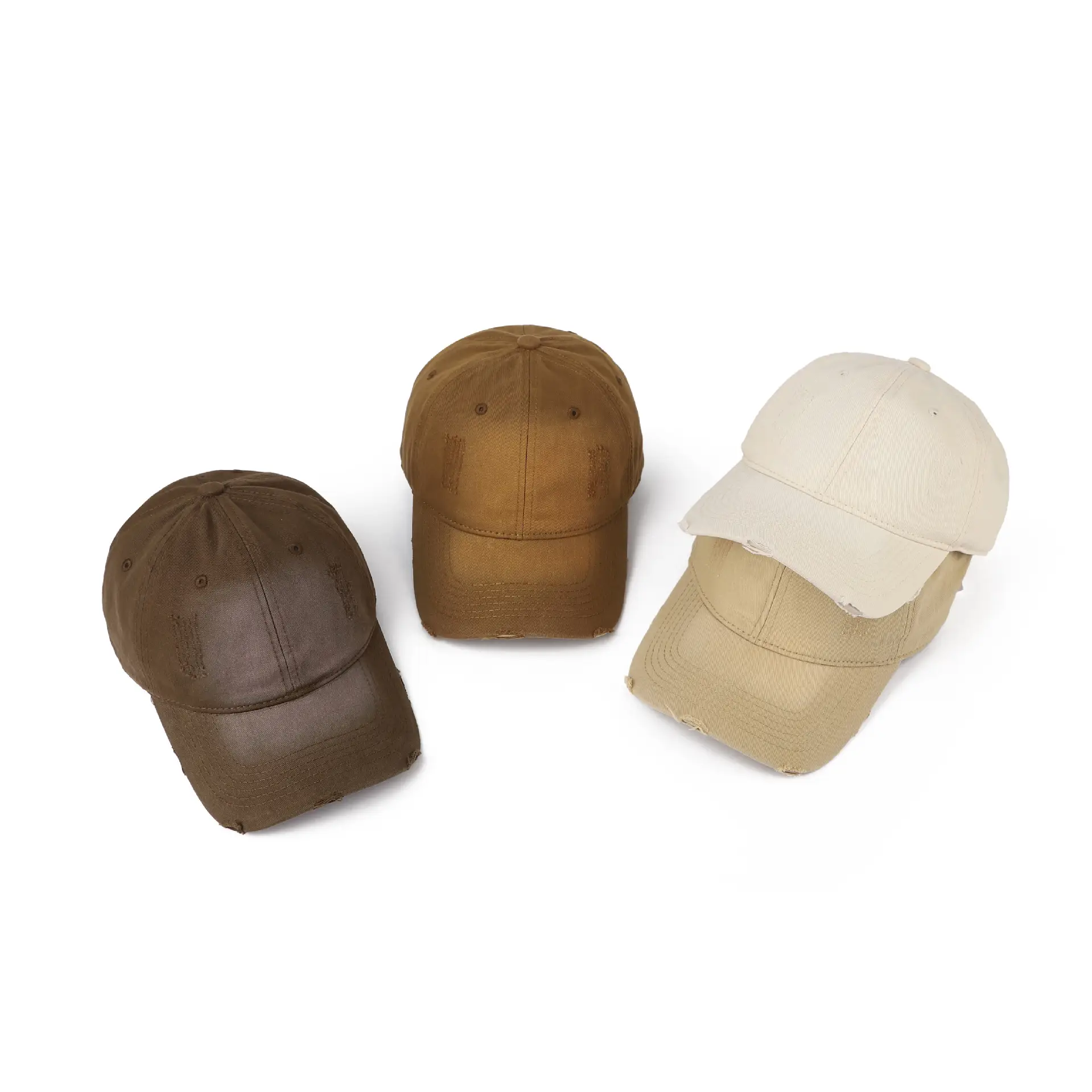 Yellow Vintage Distressed Baseball Cap Unisex Sunshade — feature 18