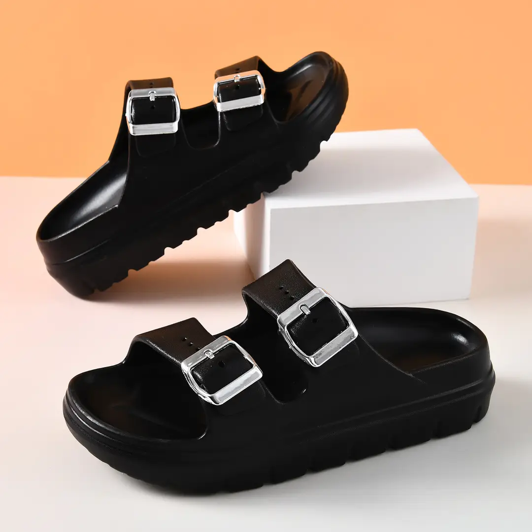 Summer Women's New Thick-Soled Slippers with Increased Height, Non-Slip, Comfortable Feel, Versatile for Outdoor Wear, Casual Beach Slippers Wholesale - Image 3