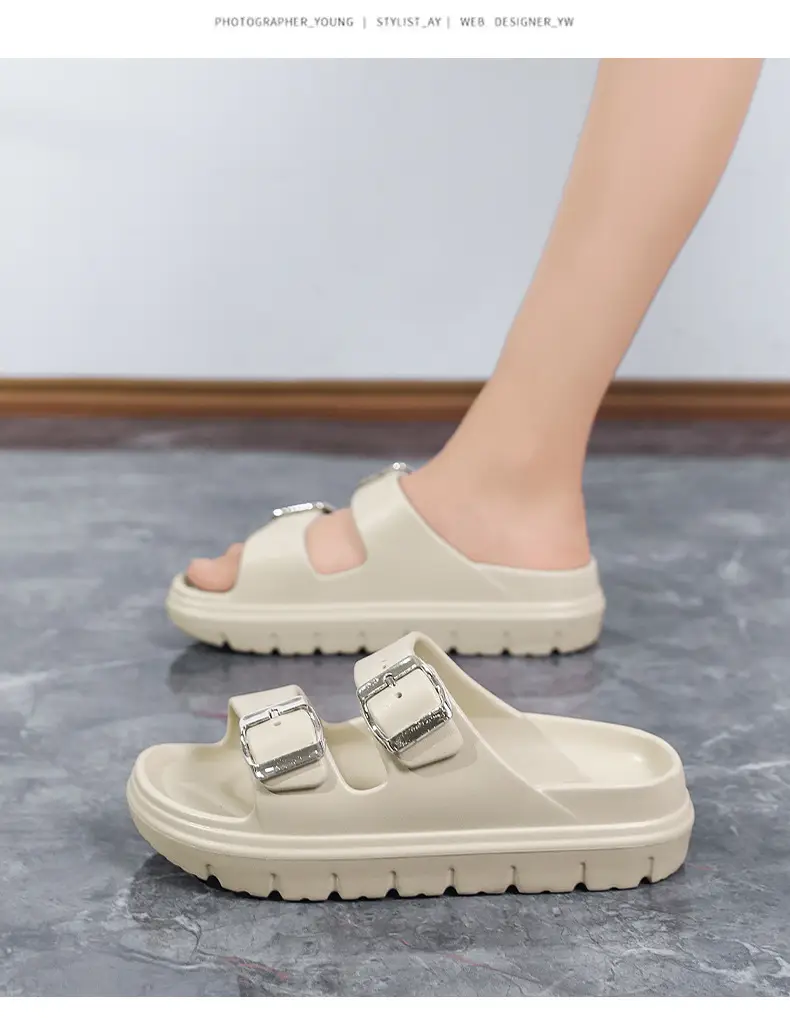 Summer Women's New Thick-Soled Slippers with Increased Height, Non-Slip, Comfortable Feel, Versatile for Outdoor Wear, Casual Beach Slippers Wholesale — feature 10