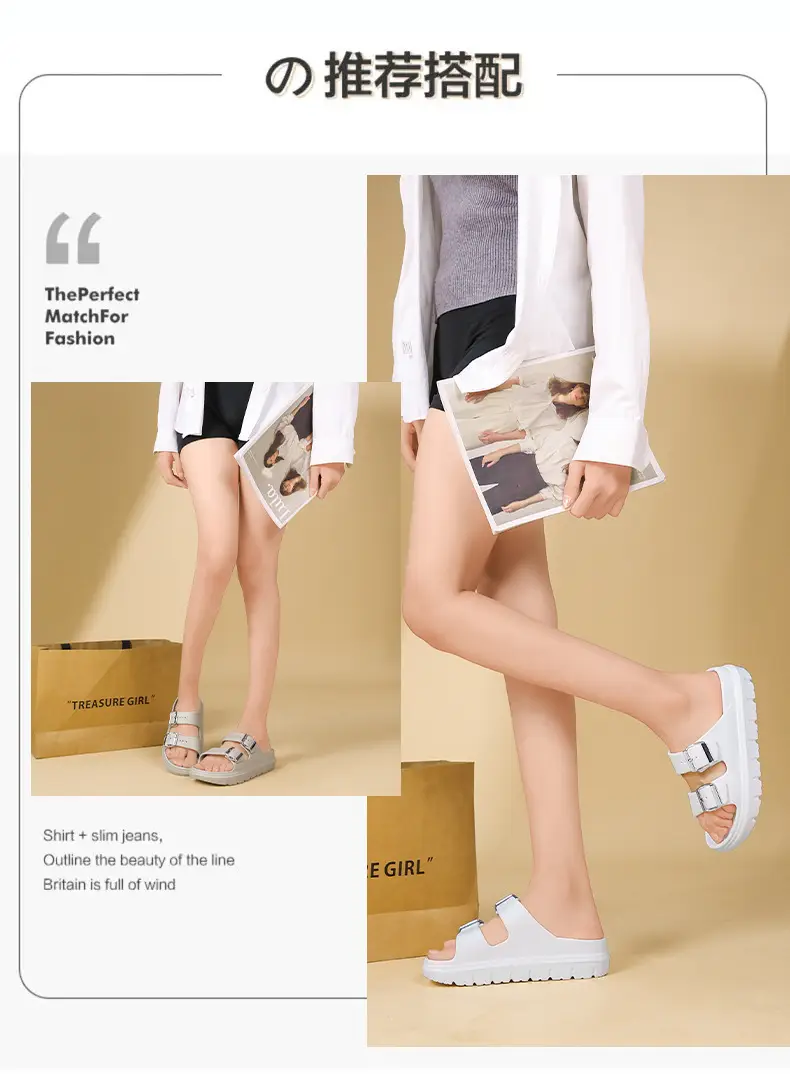 Summer Women's New Thick-Soled Slippers with Increased Height, Non-Slip, Comfortable Feel, Versatile for Outdoor Wear, Casual Beach Slippers Wholesale — feature 2