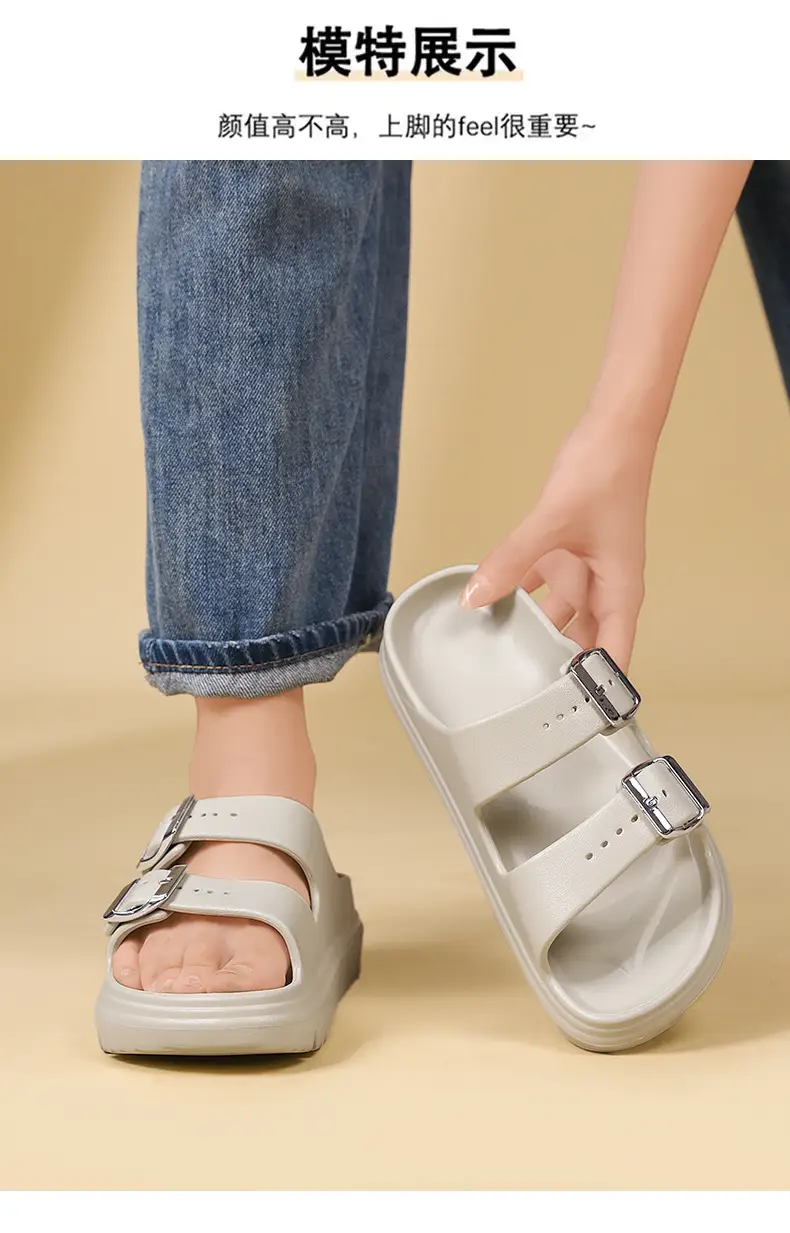 Summer Women's New Thick-Soled Slippers with Increased Height, Non-Slip, Comfortable Feel, Versatile for Outdoor Wear, Casual Beach Slippers Wholesale — feature 9