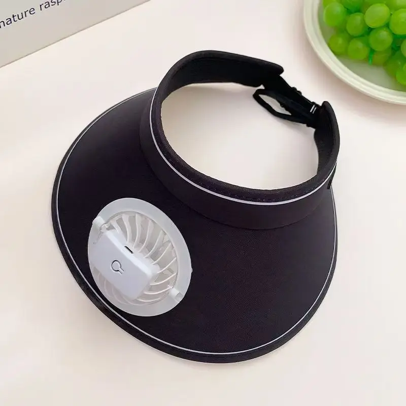 Summer Sun Hat with Fan to Cover Face, Uv Sun Protection Hat, Large Brim Empty Top Hat, Sun Hat for Women, Fashionable Charging Hat — feature 4