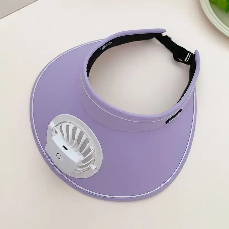Summer Sun Hat with Fan to Cover Face, Uv Sun Protection Hat, Large Brim Empty Top Hat, Sun Hat for Women, Fashionable Charging Hat — feature 5