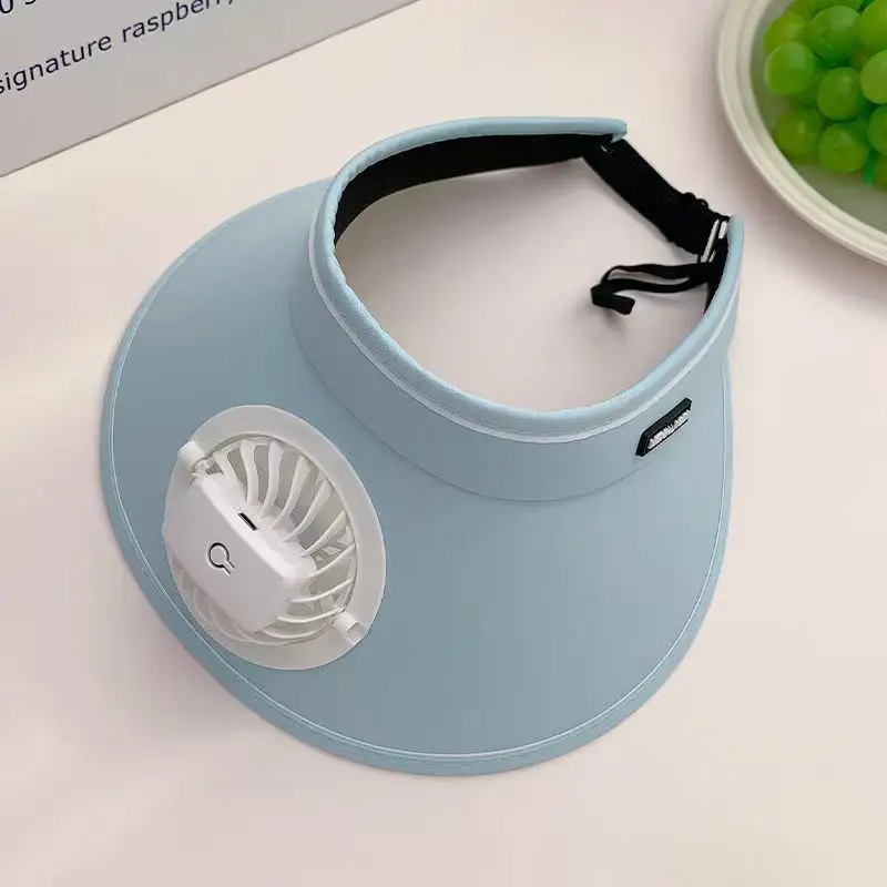 Summer Sun Hat with Fan to Cover Face, Uv Sun Protection Hat, Large Brim Empty Top Hat, Sun Hat for Women, Fashionable Charging Hat — feature 7
