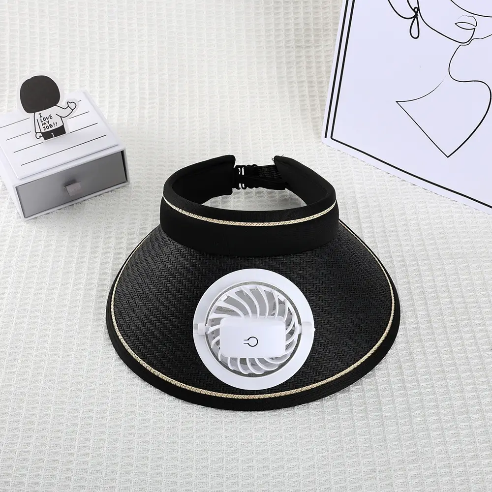Summer Sun Hat with Fan to Cover Face, Uv Sun Protection Hat, Large Brim Empty Top Hat, Sun Hat for Women, Fashionable Charging Hat — feature 8