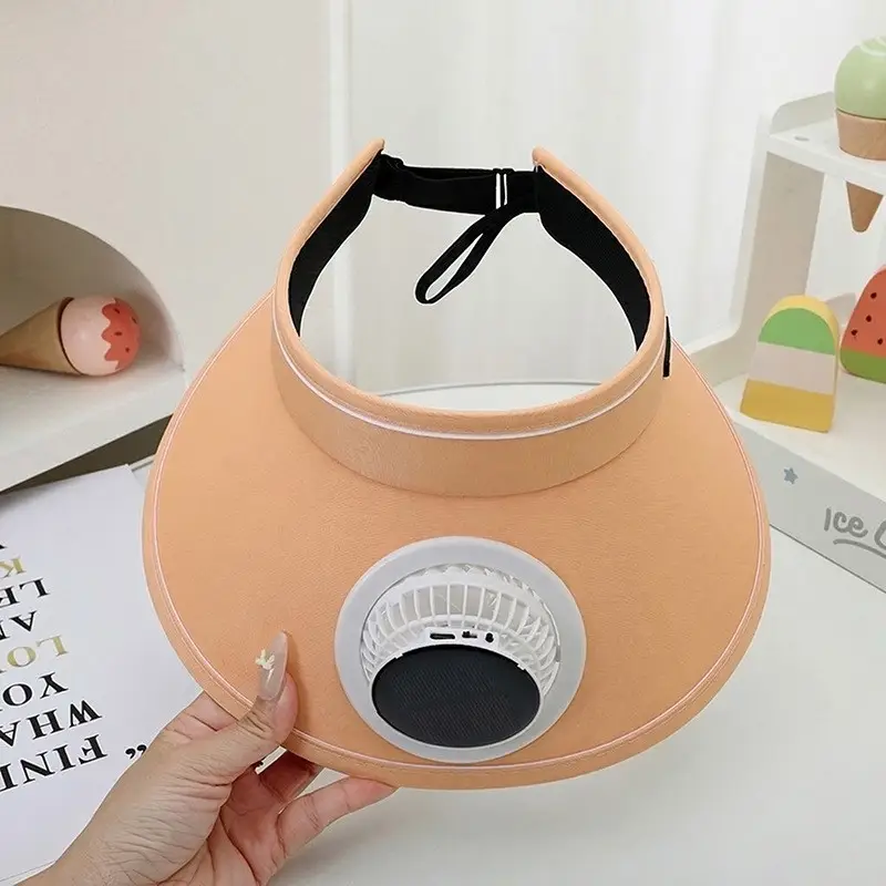 Summer Sun Hat with Fan to Cover Face, Uv Sun Protection Hat, Large Brim Empty Top Hat, Sun Hat for Women, Fashionable Charging Hat