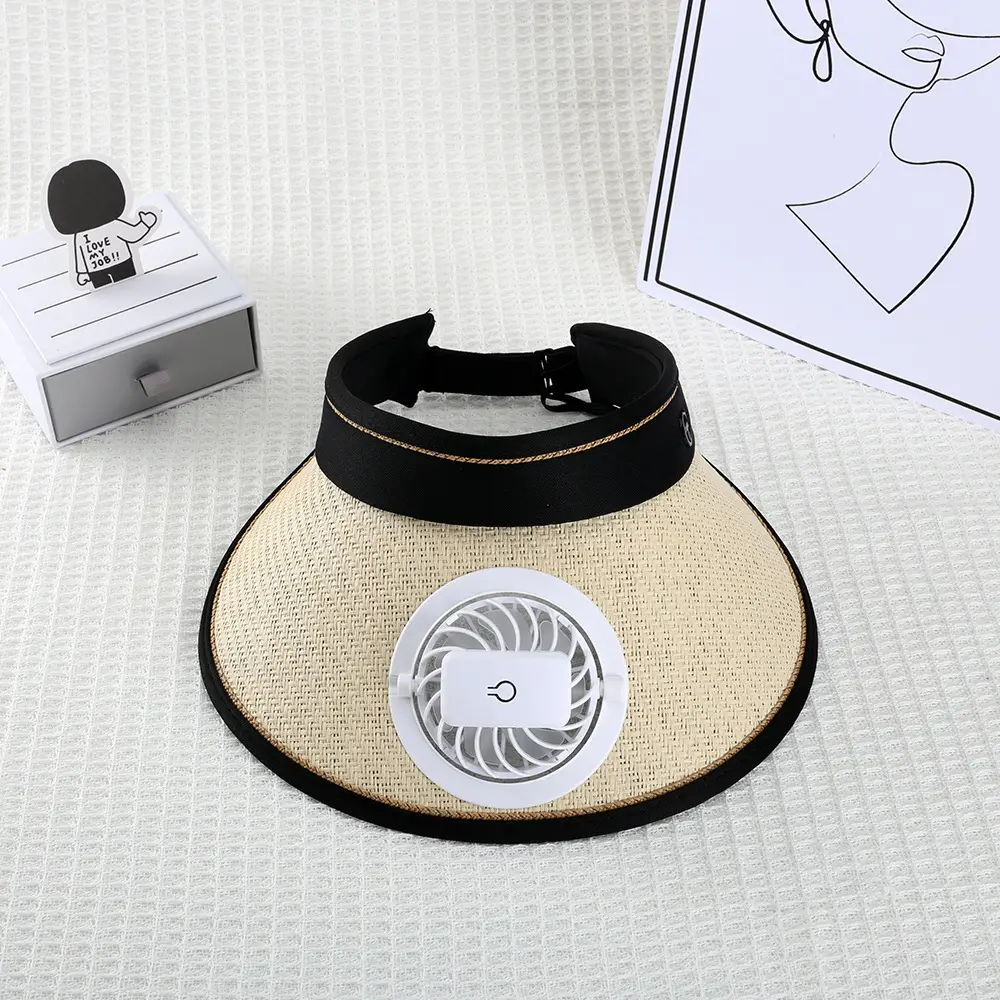 Summer Sun Hat with Fan to Cover Face, Uv Sun Protection Hat, Large Brim Empty Top Hat, Sun Hat for Women, Fashionable Charging Hat