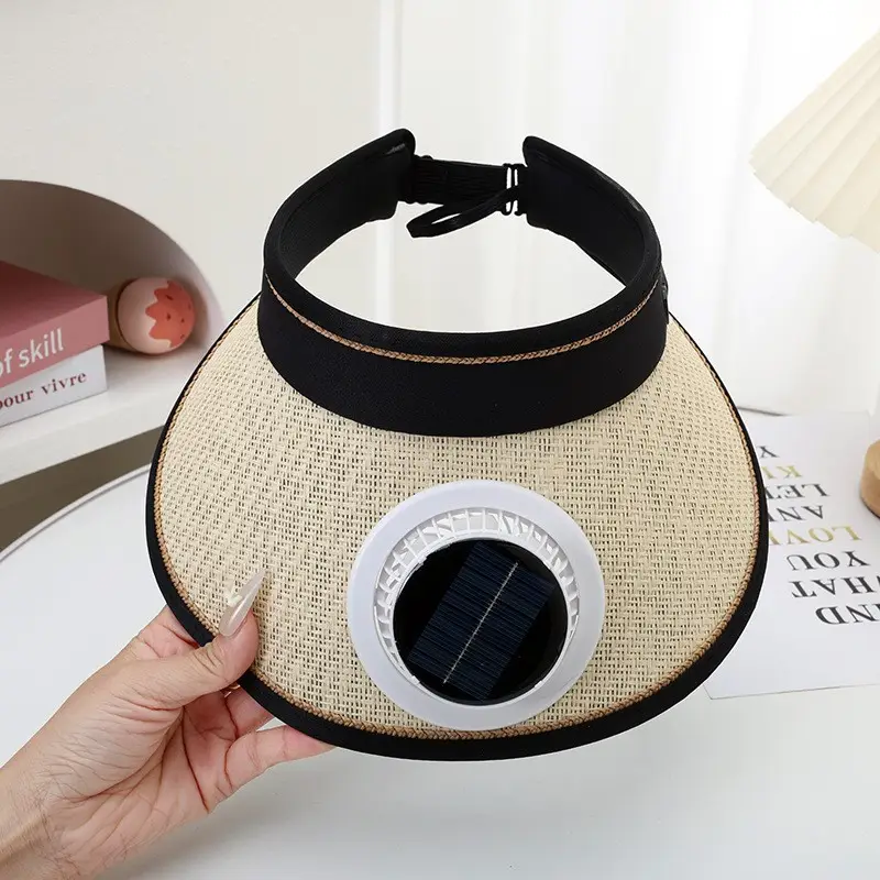 Summer Sun Hat with Fan to Cover Face, Uv Sun Protection Hat, Large Brim Empty Top Hat, Sun Hat for Women, Fashionable Charging Hat